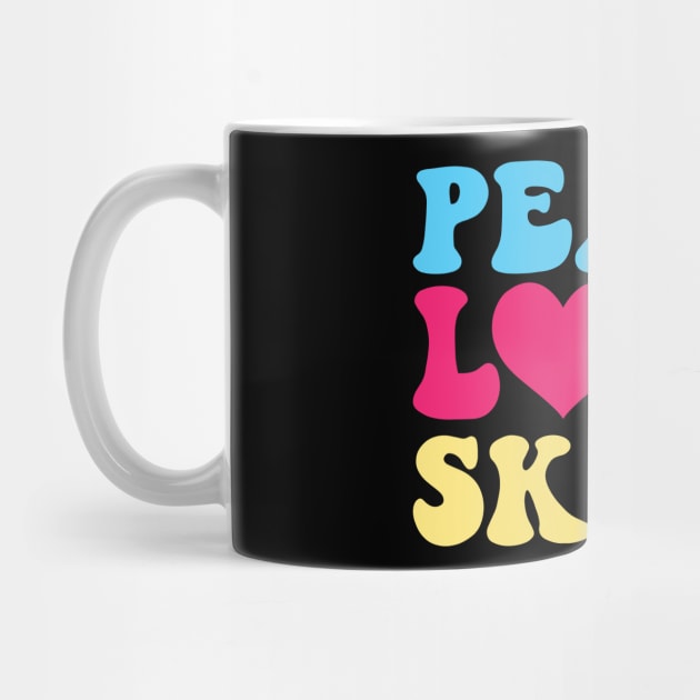 Peace Love Skate - Roller Skating - Skater by Peco-Designs